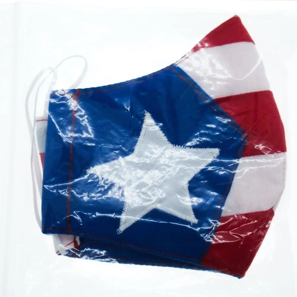 Handmade Puerto Rican Flag Face Protection Mask - Picture 7 of 8